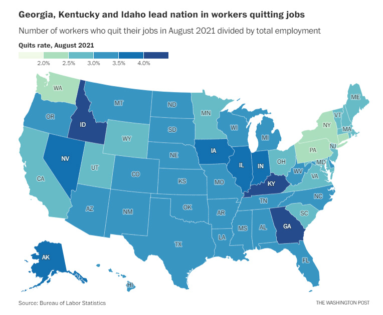 Quit Rate by State Map